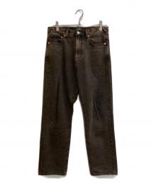 PS Paul Smith（ＰＳポールスミス）の古着「ブリーチアウトオーバーダイ ジーンズ」｜ブラウン