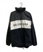 BALENCIAGAバレンシアガ）の古着「Nylon Logo Drnim Jacket」｜ホワイト×ブラック