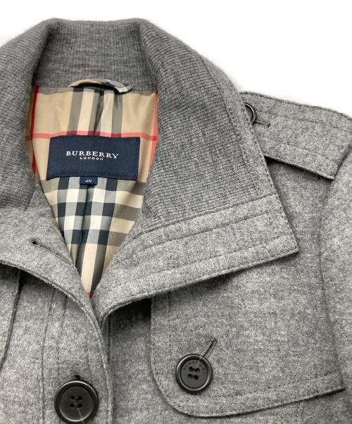 BURBERRY LONDON（バーバリーロンドン）BURBERRY LONDON (バーバリーロンドン) 裏地ノヴァチェックウールジャケット グレー サイズ:SIZE 40の古着・服飾アイテム