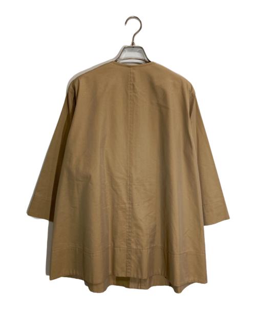 LANVIN COLLECTION（ランバンコレクション）LANVIN COLLECTION (ランバンコレクション) ノーカラーフリルジャケット ベージュ サイズ:38の古着・服飾アイテム