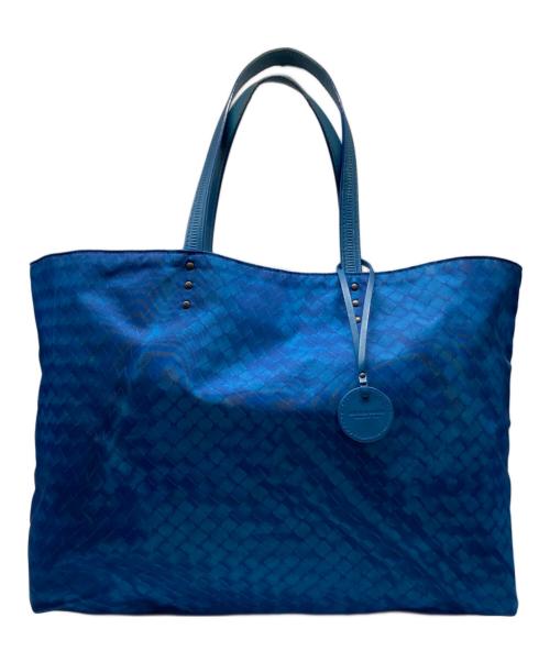 BOTTEGA VENETA（ボッテガベネタ）BOTTEGA VENETA (ボッテガベネタ) イントレッチオ リュージョン トートバッグ ブルー サイズ:-の古着・服飾アイテム