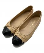 CHANELシャネル）の古着「フラットパンプス」｜ベージュ