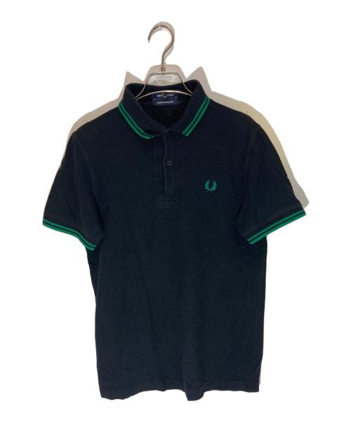 FRED PERRY（フレッドペリー）FRED PERRY (フレッドペリー) ポロシャツ グリーン×ブラック サイズ:38の古着・服飾アイテム
