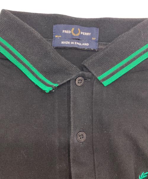 FRED PERRY（フレッドペリー）FRED PERRY (フレッドペリー) ポロシャツ グリーン×ブラック サイズ:38の古着・服飾アイテム