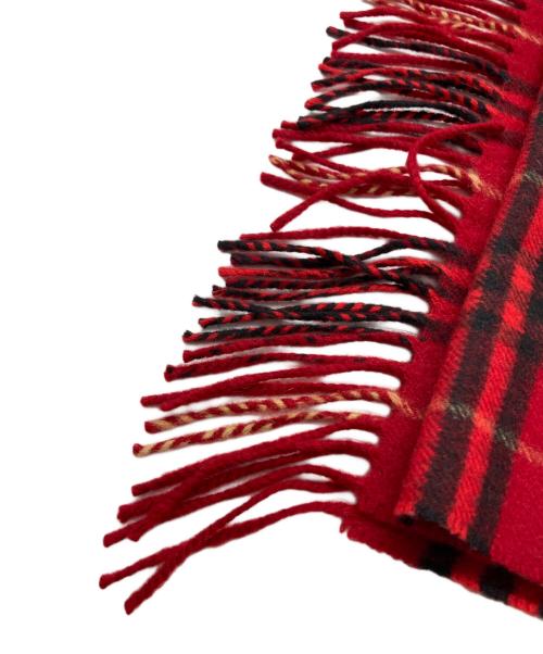 BURBERRY LONDON（バーバリーロンドン）BURBERRY LONDON (バーバリーロンドン) カシミヤチェックマフラー レッド サイズ:-の古着・服飾アイテム