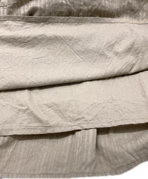 LAUREN RALPH LAUREN（ローレンラルフローレン）LAUREN RALPH LAUREN (ローレンラルフローレン) シャドウストライプ コットン ティアード ドレス オリーブ サイズ:6の古着・服飾アイテム