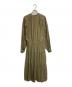 LAUREN RALPH LAUREN (ローレンラルフローレン) シャドウストライプ コットン ティアード ドレス オリーブ サイズ:6：12000円