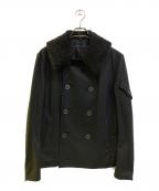 Y’s BANG ON!ワイズ バングオン）の古着「襟ボアウールPコート」｜ブラック