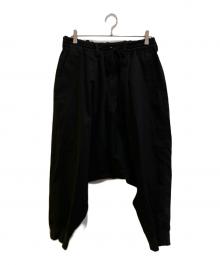 s'yte（サイト）の古着「COTTON TWILL HEM RIB BALLOON SARUEL PANTS」｜ブラック