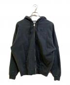 MONKEY TIMEモンキータイム）の古着「フレンチテリー ディストレスド フルジップ フーディー」｜ネイビー