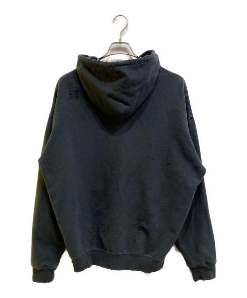 MONKEY TIME（モンキータイム）MONKEY TIME (モンキータイム) フレンチテリー ディストレスド フルジップ フーディー ネイビー サイズ:Lの古着・服飾アイテム