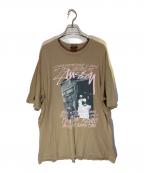 stussyステューシー）の古着「プリントTシャツ」｜ブラウン