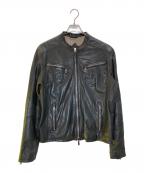 DIESELディーゼル）の古着「シングルレザージャケット」｜ブラック