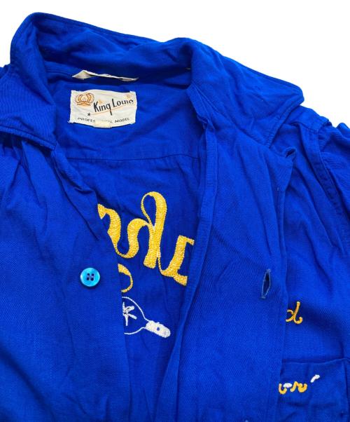 KING LOUIE（キングルイ）KING LOUIE (キングルイ) ヴィンテージボウリングシャツ ブルー サイズ:Ⅿの古着・服飾アイテム