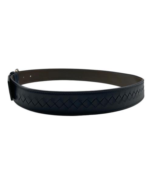 BOTTEGA VENETA（ボッテガベネタ）BOTTEGA VENETA (ボッテガベネタ) イントレチャートレザーベルト ネイビーの古着・服飾アイテム
