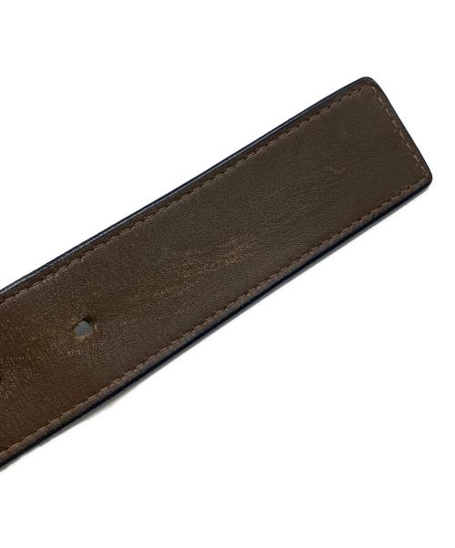 BOTTEGA VENETA（ボッテガベネタ）BOTTEGA VENETA (ボッテガベネタ) イントレチャートレザーベルト ネイビーの古着・服飾アイテム