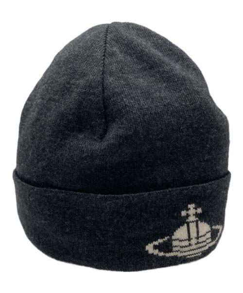 Vivienne Westwood（ヴィヴィアンウエストウッド）Vivienne Westwood (ヴィヴィアンウエストウッド) オーブニットキャップ グレー サイズ:-の古着・服飾アイテム