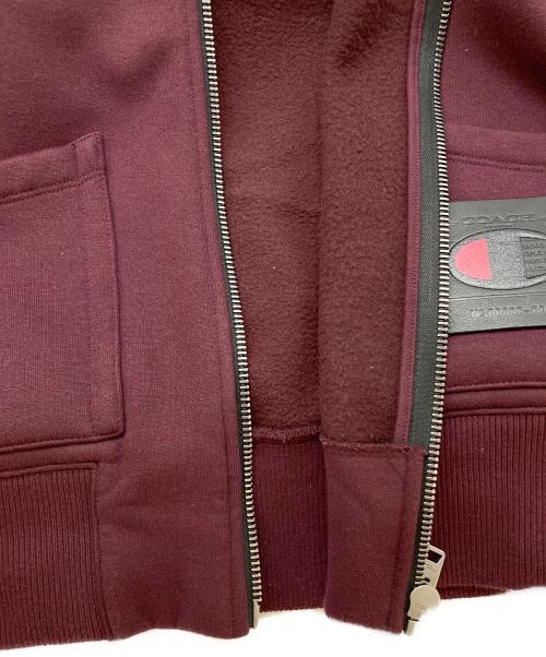 COACH（コーチ）COACH (コーチ) Champion (チャンピオン) ジップパーカー ボルドー サイズ:Sの古着・服飾アイテム