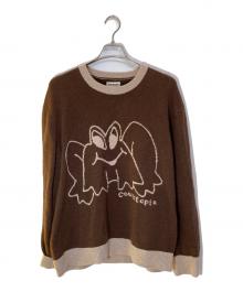 Coachtopia（コーチトピア）の古着「クルーネック セーター・インターシャ スター フロッグ グラフィック」｜ブラウン