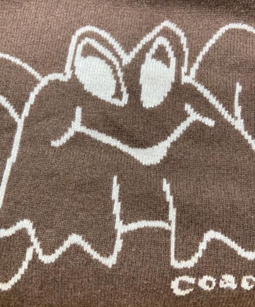 Coachtopia（コーチトピア）Coachtopia (コーチトピア) クルーネック セーター・インターシャ スター フロッグ グラフィック ブラウン サイズ:Mの古着・服飾アイテム