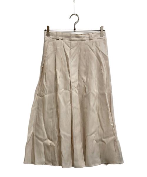 ebure（エブール）EBURE (エブール) リネンアセテート プリーツスカート アイボリー サイズ:38の古着・服飾アイテム