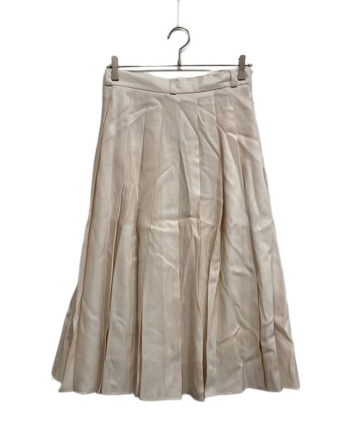 ebure（エブール）EBURE (エブール) リネンアセテート プリーツスカート アイボリー サイズ:38の古着・服飾アイテム