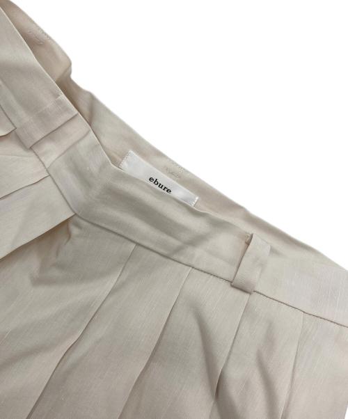 ebure（エブール）EBURE (エブール) リネンアセテート プリーツスカート アイボリー サイズ:38の古着・服飾アイテム
