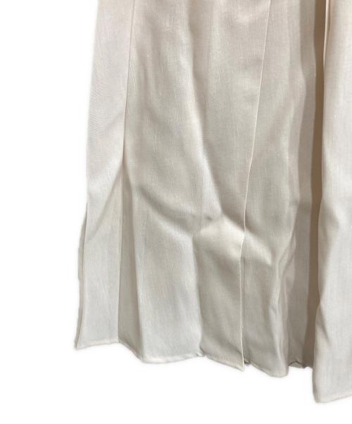 ebure（エブール）EBURE (エブール) リネンアセテート プリーツスカート アイボリー サイズ:38の古着・服飾アイテム