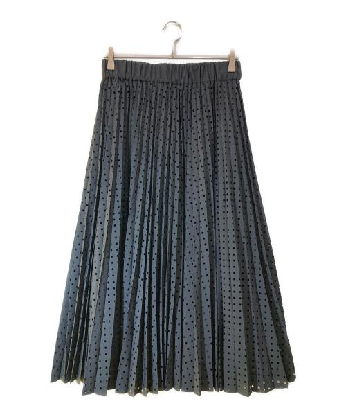 ADORE（アドーア）ADORE (アドーア) パンチングドットプリーツスカート ブラック サイズ:38の古着・服飾アイテム