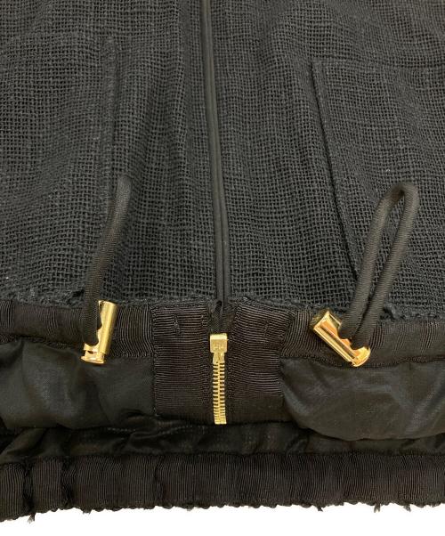 DRAWER（ドゥロワー）Drawer (ドゥロワー) コットンナイロンジップブルゾン ブラック サイズ:36の古着・服飾アイテム