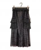 sacaiサカイ）の古着「Tweed Skirt」｜ブラック
