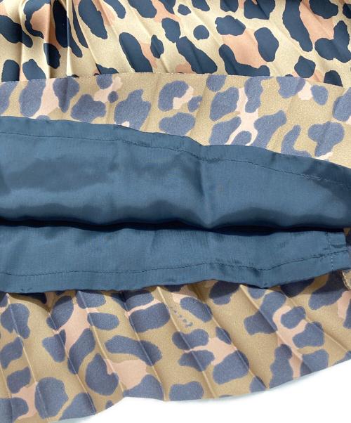 sacai（サカイ）sacai (サカイ) レオパードプリーツラップスカート ベージュ サイズ:1の古着・服飾アイテム