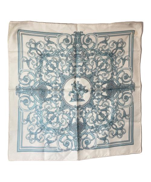 HERMES（エルメス）HERMES (エルメス) カレ45 LES TUILERIES ブルー×ホワイト サイズ:-の古着・服飾アイテム