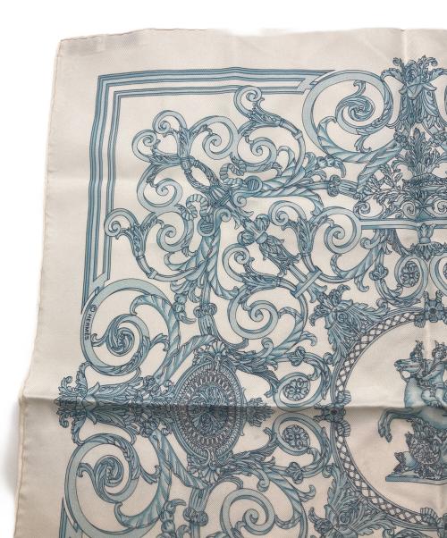 HERMES（エルメス）HERMES (エルメス) カレ45 LES TUILERIES ブルー×ホワイト サイズ:-の古着・服飾アイテム