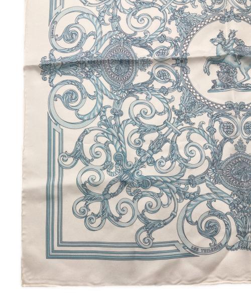 HERMES（エルメス）HERMES (エルメス) カレ45 LES TUILERIES ブルー×ホワイト サイズ:-の古着・服飾アイテム