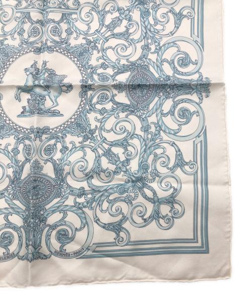 HERMES（エルメス）HERMES (エルメス) カレ45 LES TUILERIES ブルー×ホワイト サイズ:-の古着・服飾アイテム