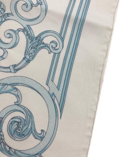 HERMES（エルメス）HERMES (エルメス) カレ45 LES TUILERIES ブルー×ホワイト サイズ:-の古着・服飾アイテム