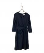 kay meケイミー）の古着「ダブルジャージー Vネックデイリーワンピース」｜ネイビー
