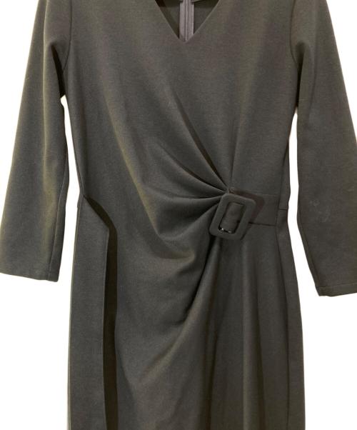 kay me（ケイミー）kay me (ケイミー) ダブルジャージー Vネックデイリーワンピース ネイビー サイズ:9の古着・服飾アイテム