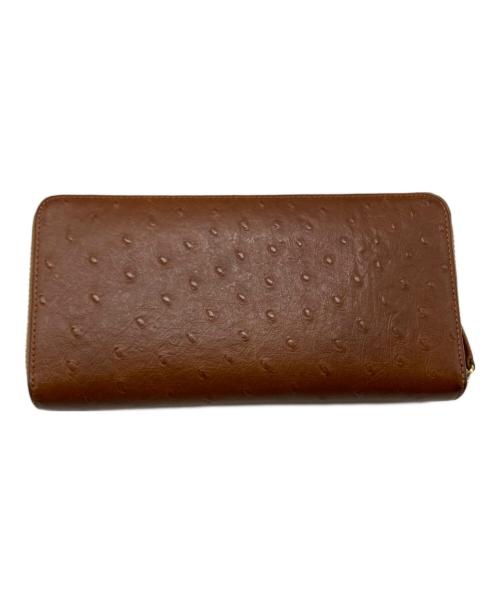 stussy（ステューシー）stussy (ステューシー) JAM HOME MADE (ジャムホームメイド) オーストリッチ長財布 ブラウンの古着・服飾アイテム