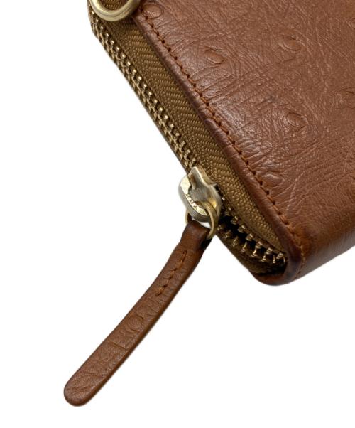 stussy（ステューシー）stussy (ステューシー) JAM HOME MADE (ジャムホームメイド) オーストリッチ長財布 ブラウンの古着・服飾アイテム