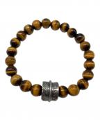 stussy×JAM HOME MADEステューシー×ジャムホームメイド）の古着「フェザーデザイン数珠ブレスレット」｜ブラウン