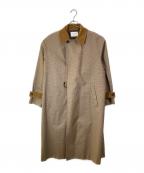 PUBLIC TOKYOパブリックトウキョウ）の古着「チェックタイロッケンコート」｜ブラウン