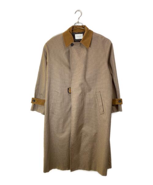 PUBLIC TOKYO（パブリックトウキョウ）PUBLIC TOKYO (パブリックトウキョウ) チェックタイロッケンコート ブラウン サイズ:3の古着・服飾アイテム