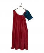 Maison MIHARA YASUHIROメゾン ミハラ ヤスヒロ）の古着「Tshirts Docking Dress」｜レッド×グリーン