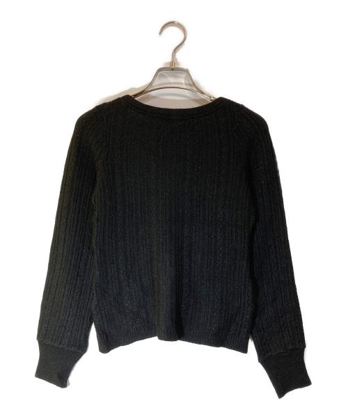 BURBERRY BLUE LABEL（バーバリーロンドンブルーレーベル）BURBERRY BLUE LABEL (バーバリーロンドンブルーレーベル) クルーネックニット ブラック サイズ:38の古着・服飾アイテム