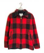 WOOLRICHウールリッチ）の古着「70sバッファローチェックジャケット」｜レッド×ブラック