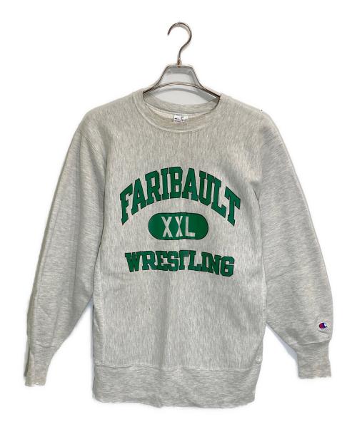 Champion（チャンピオン）Champion (チャンピオン) 三段プリントリバースウィーブスウェット グレー サイズ:Lの古着・服飾アイテム