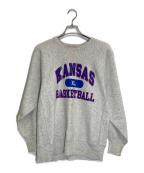 Championチャンピオン）の古着「三段プリントリバースウィーブスウェット」｜グレー