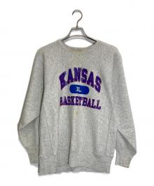 Champion（チャンピオン）の古着「三段プリントリバースウィーブスウェット」｜グレー